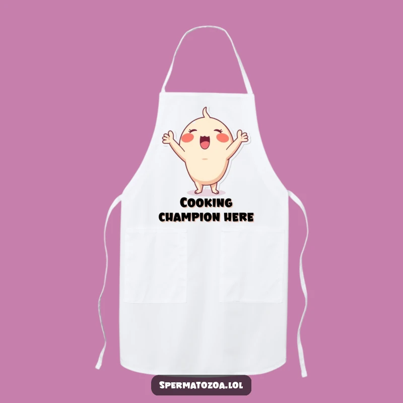 Funny Sperm Cheer Apron: Enthusiasm in the Kitchen, Hilarious Funny Gift!