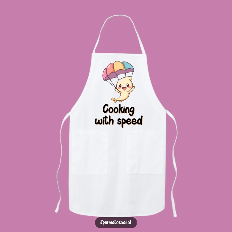 Funny Sperm Parachute Apron - Exciting Character Kitchenwear