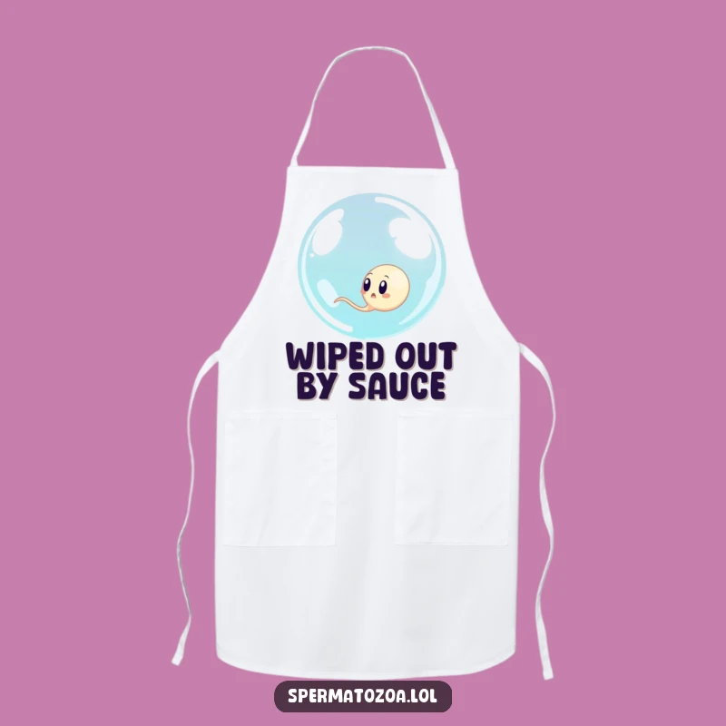 Funny Surprised Sperm Bubble Apron: Hilarious Kitchen Protector, Perfect Funny Gift
