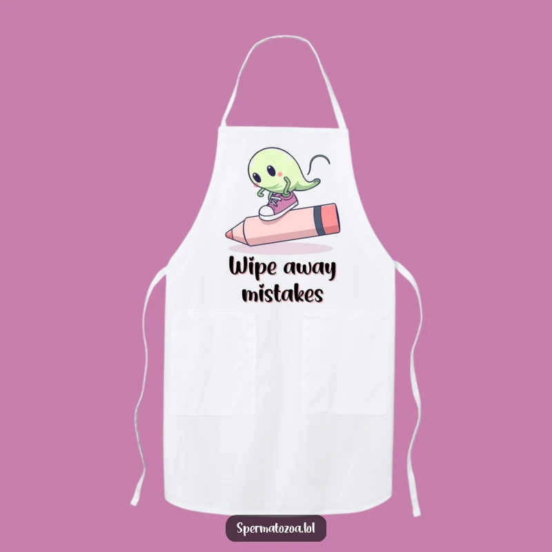 Funny Sperm Cell Tripping Apron: Cook With Comical Clumsiness!