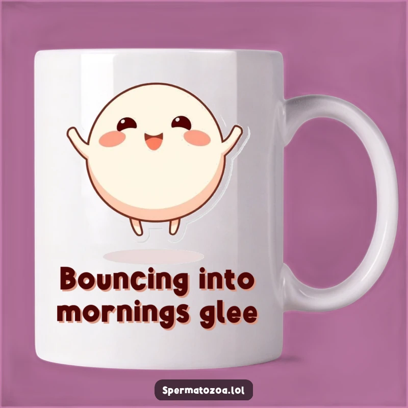 Funny Happy Character Mug - Bouncing Stubby Limbs Gift for Joy
