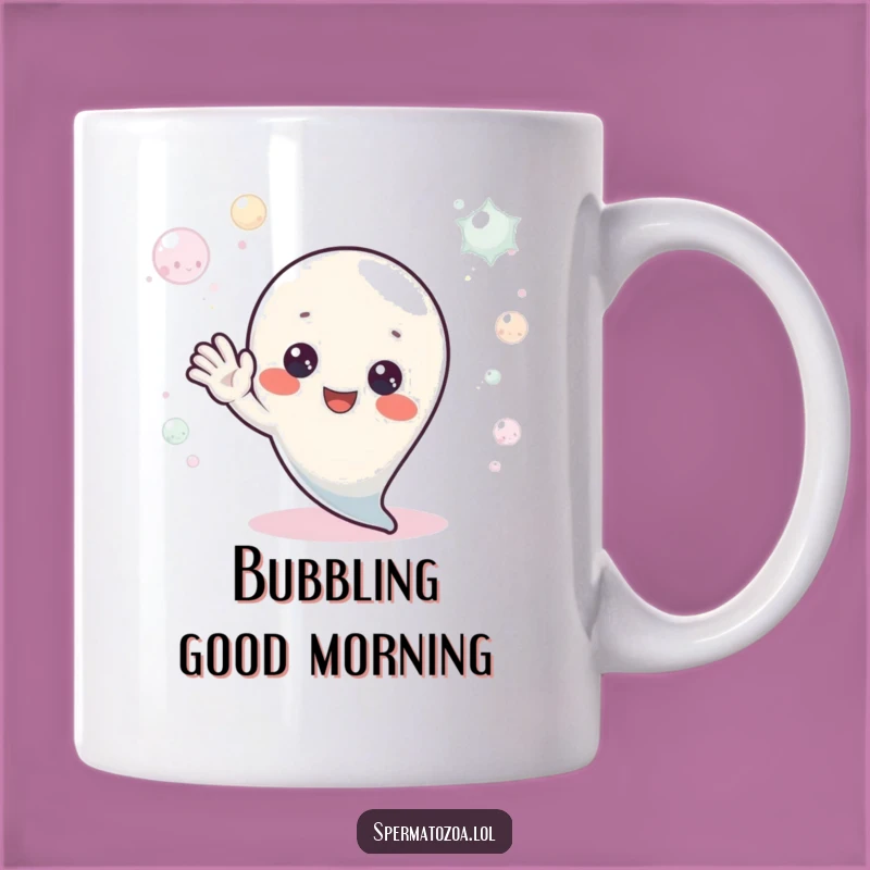 Funny Sperm Hello Mug: Start Your Day with a Cheerful Greeting and Humor