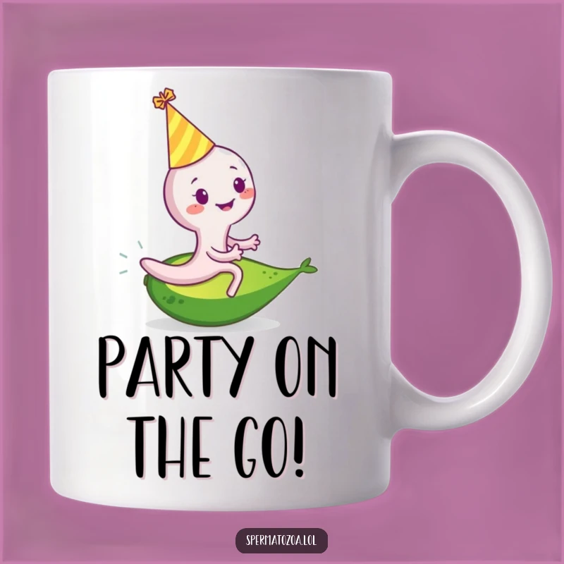 Funny Sperm Cell Avocado Party Mug: Hilarious Ride Into Your Day!