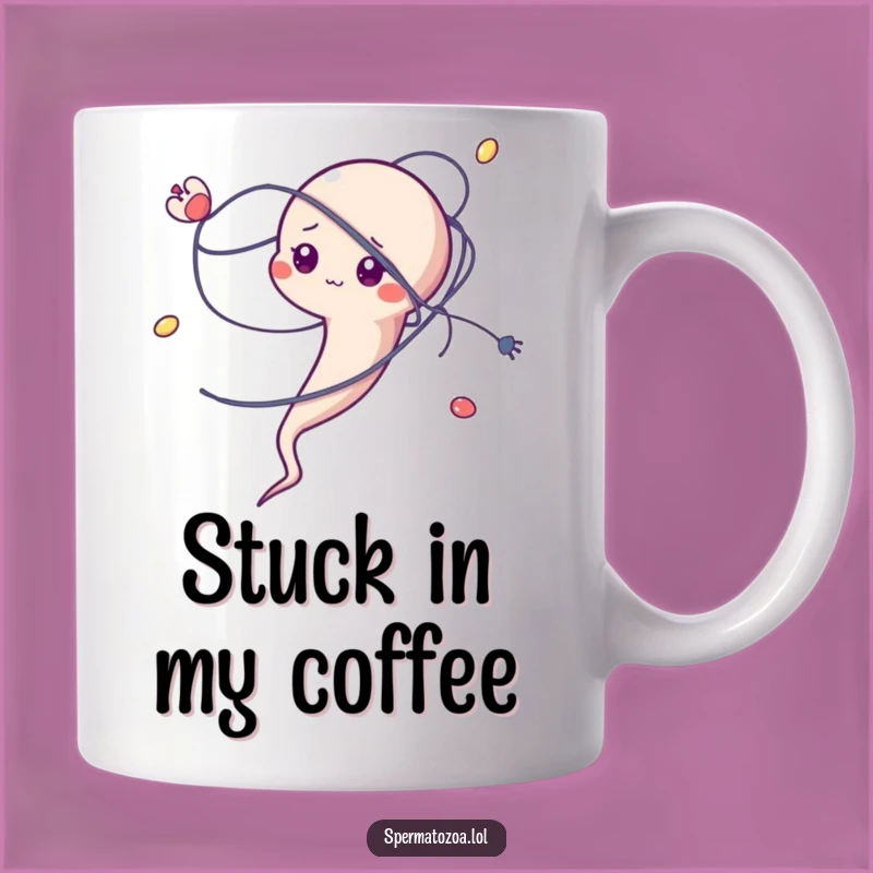 Funny Tangled Sperm Mug - Get Out of Sticky Situations with Humor!