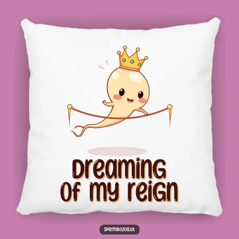 Funny Sperm King Pillow: Soft Sperm Cell Cushion, Perfect Hilarious Funny Gift