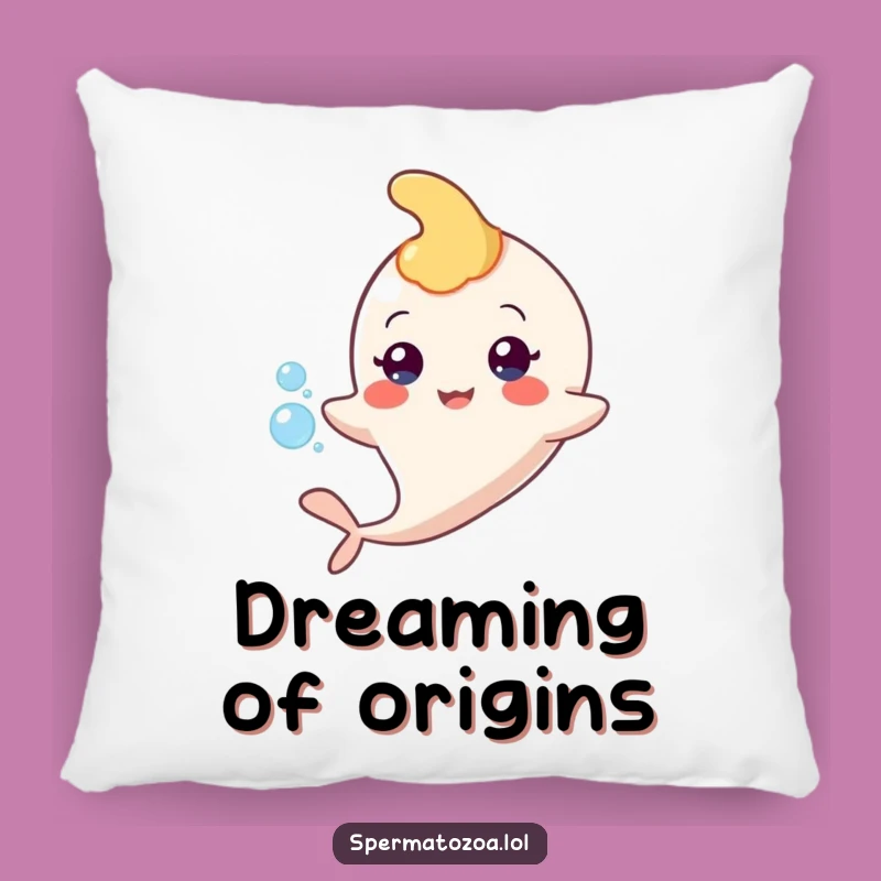 Funny Sperm Floating Pillow - Huggable Humor for Your Couch!