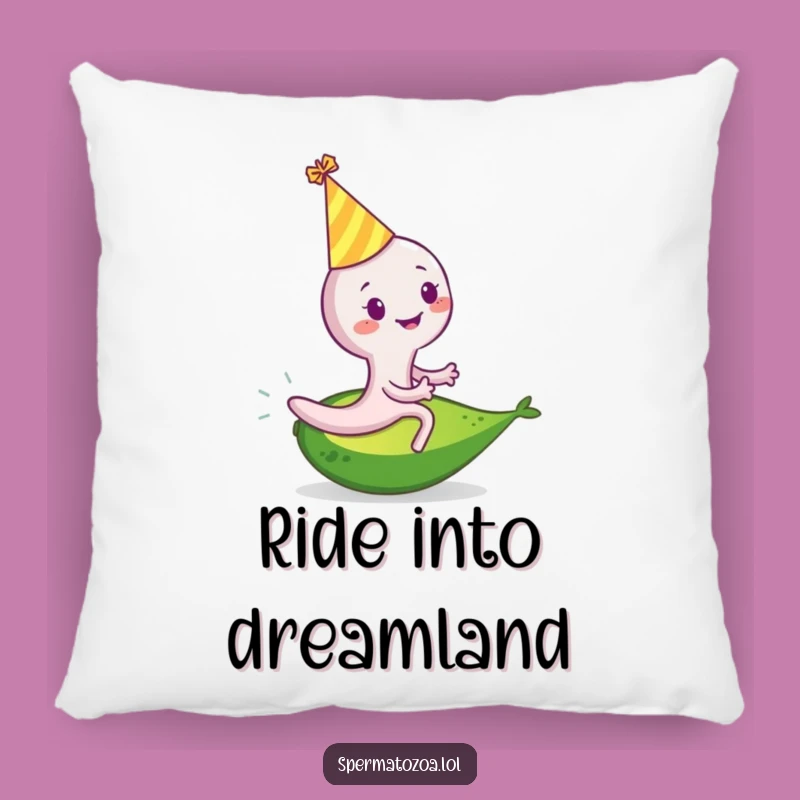 Funny Sperm Cell Avocado Party Pillow: Cuddle Up With Celebration!