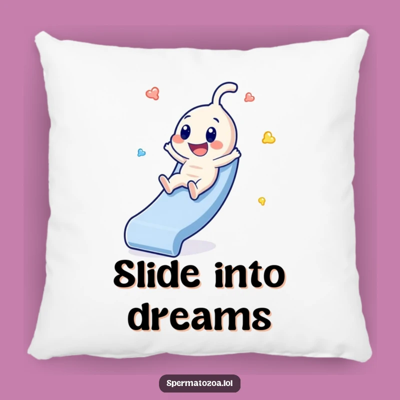Funny Sperm Slide Pillow: Glee & Comfort, Adorable Funny Gift!