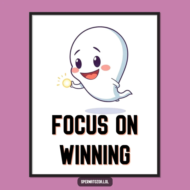 Funny Sperm Digital Art: Goofy Sperm Character Art, Instant Funny Gift Download!