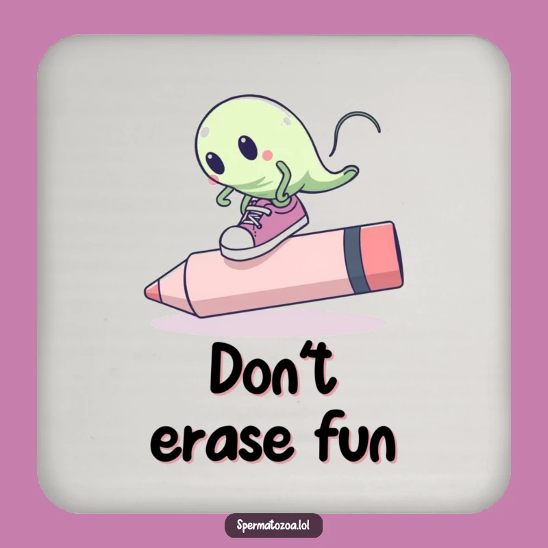 Funny Sperm Cell Tripping Coaster: Protect Surfaces With Comical Oopsies!