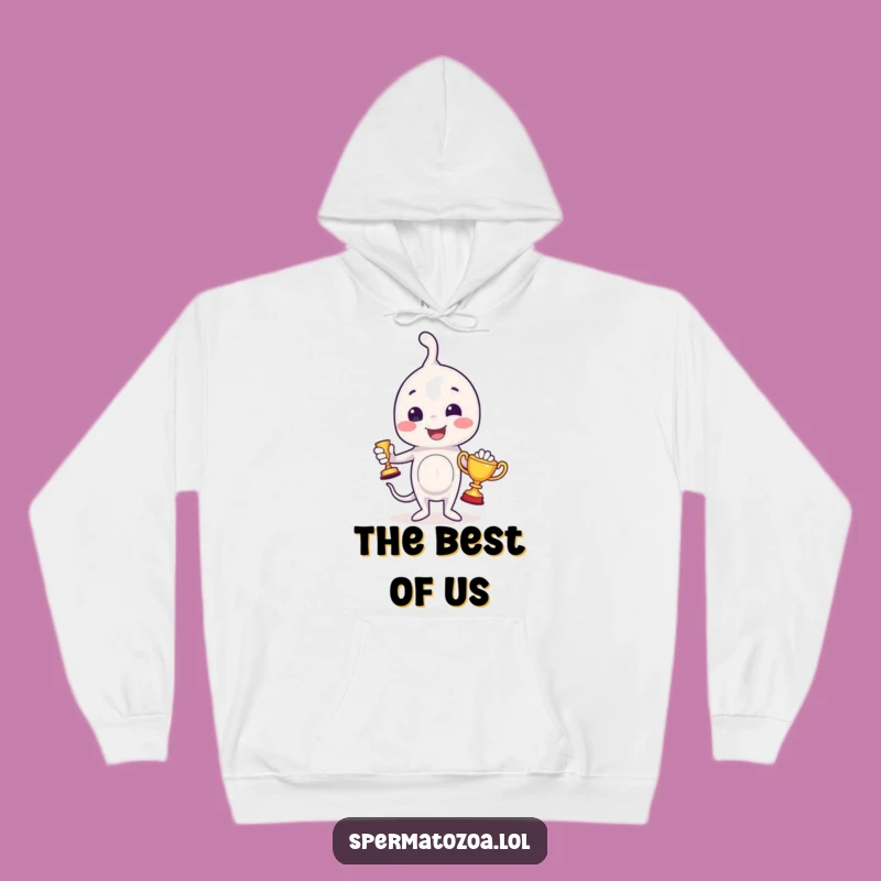 Cozy Funny Sperm Trophy Hoodie: Celebrate Success in Comfy, Humorous Style!