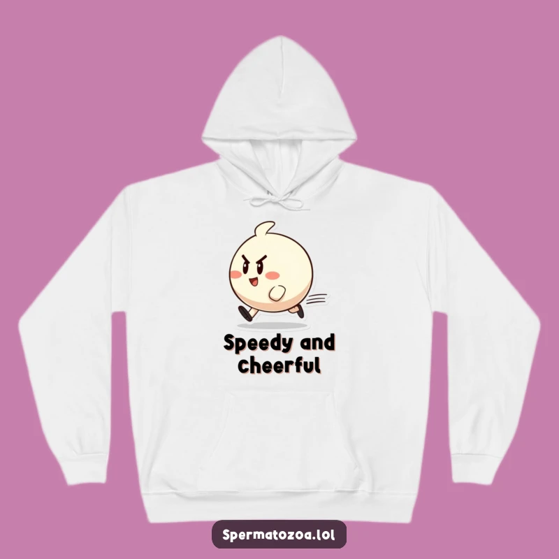 Cozy Funny Zippy Character Hoodie: Stay Warm with Determined Cheer