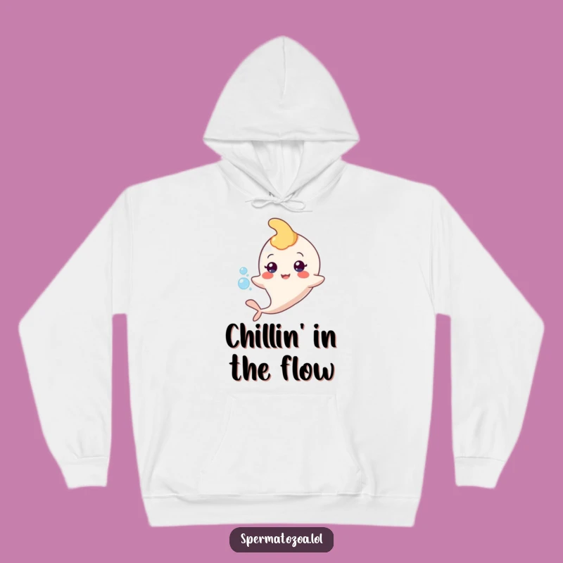 Funny Sperm Floating Hoodie - Cozy Up with Cheeky Humor!