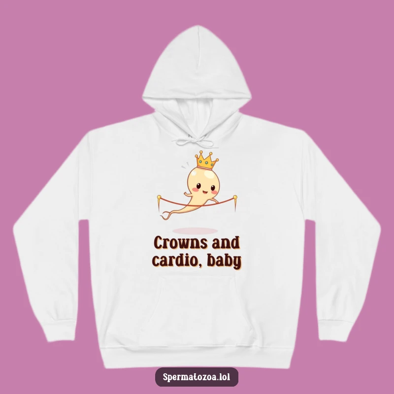 Funny Sperm King Hoodie: Cozy Sperm Cell Gift for Warm, Hilarious Comfort