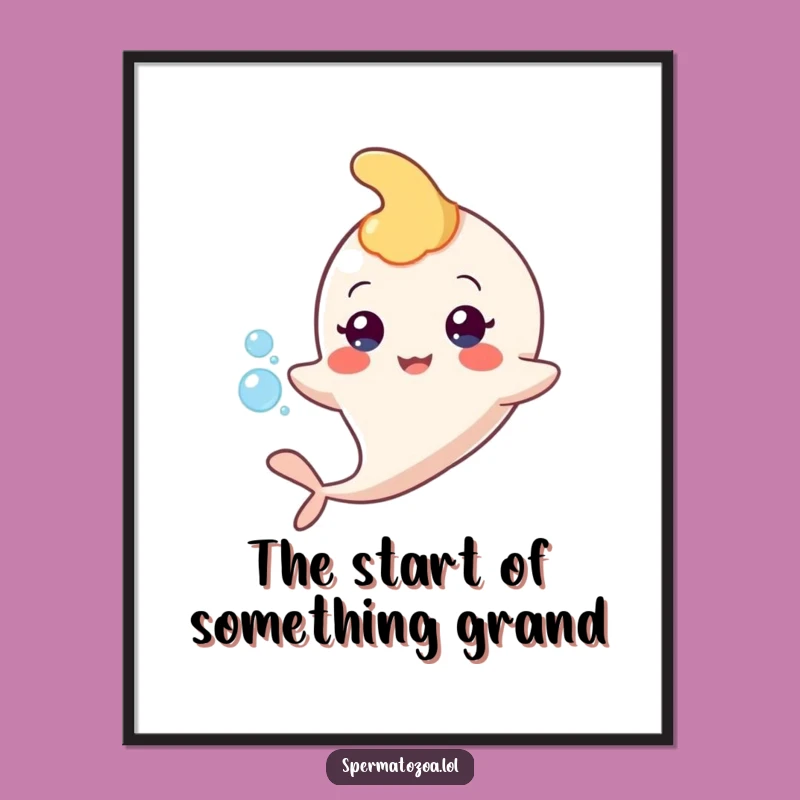 Funny Free Printable Wall Art: Happy Sperm - Life's Journey Decor