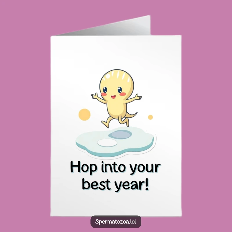 Free Printable Birthday Card: Sperm Hopscotch Funny Game Downloadable Gift