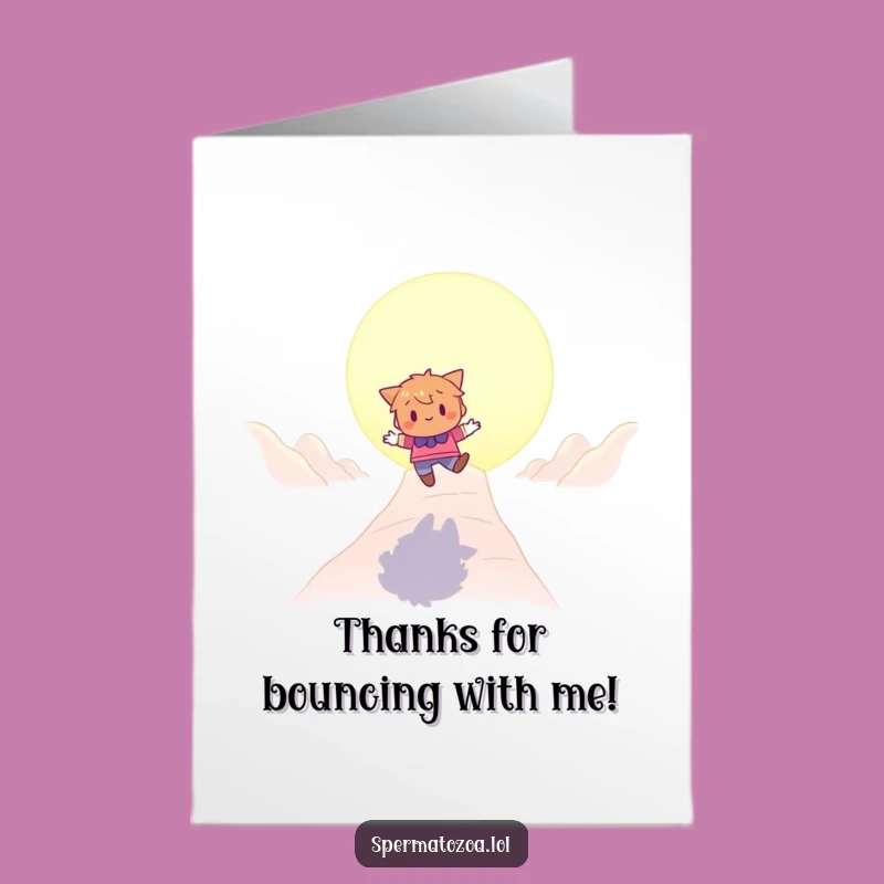 Free Printable Bouncing Thank You Card: Glowing Goal Cheerful Downloadable Gift