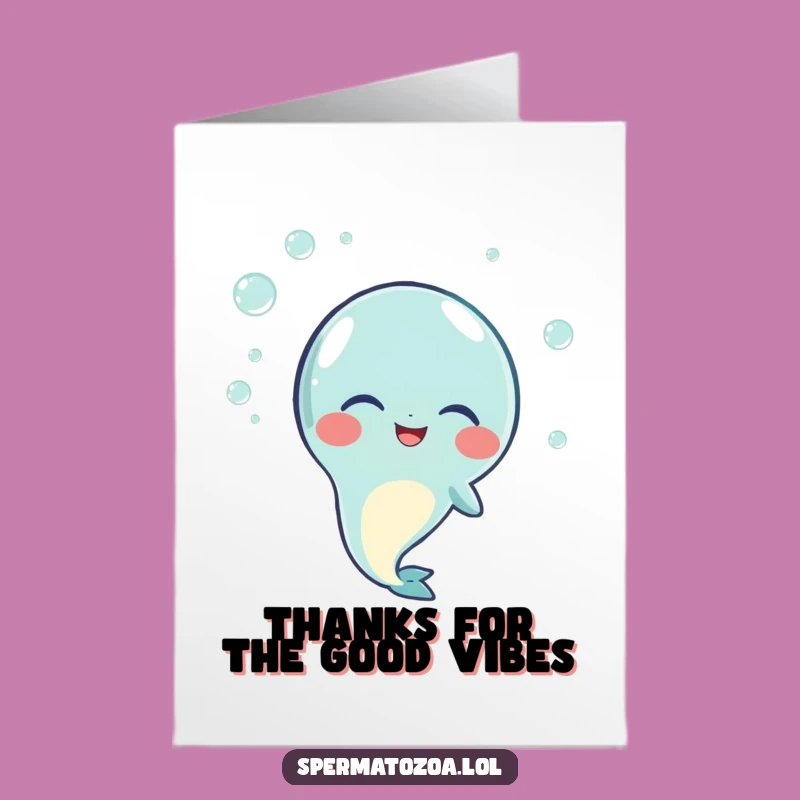 Free Printable Thank You Card: Giggling Sperm Fun