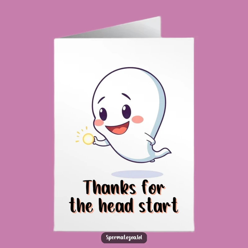 Free Printable Thank You Card: Sperm's Silly Chase