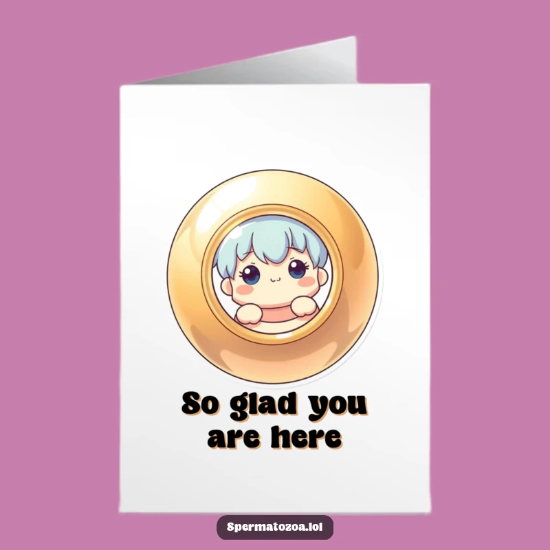 Free Printable Thank You Card: Circular Peek, Downloadable Gratitude Humor