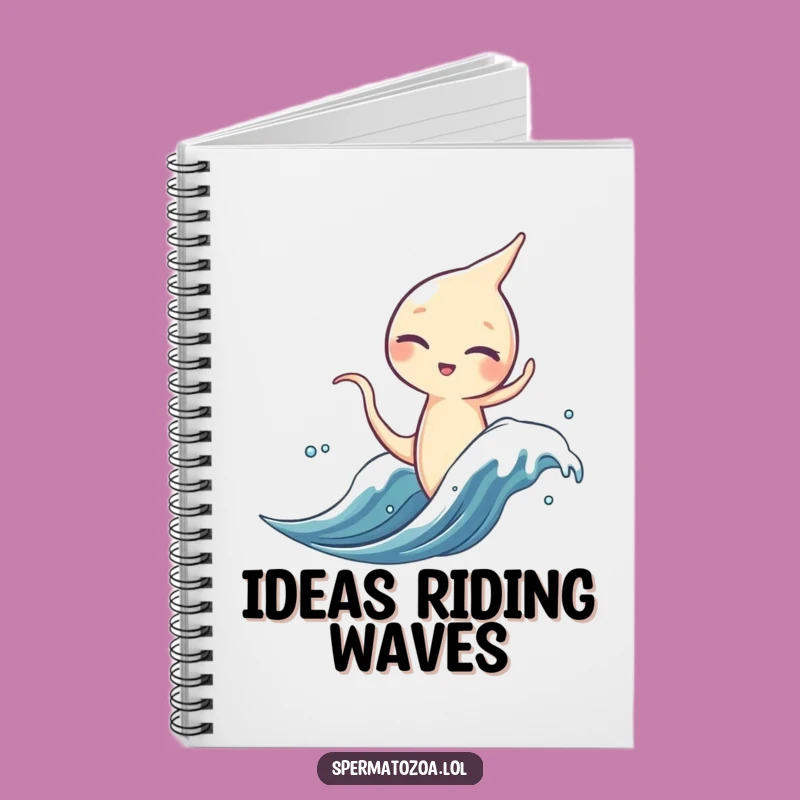 Funny Sperm Surfer Notebook - Jot Down Your Adventurous Ideas!