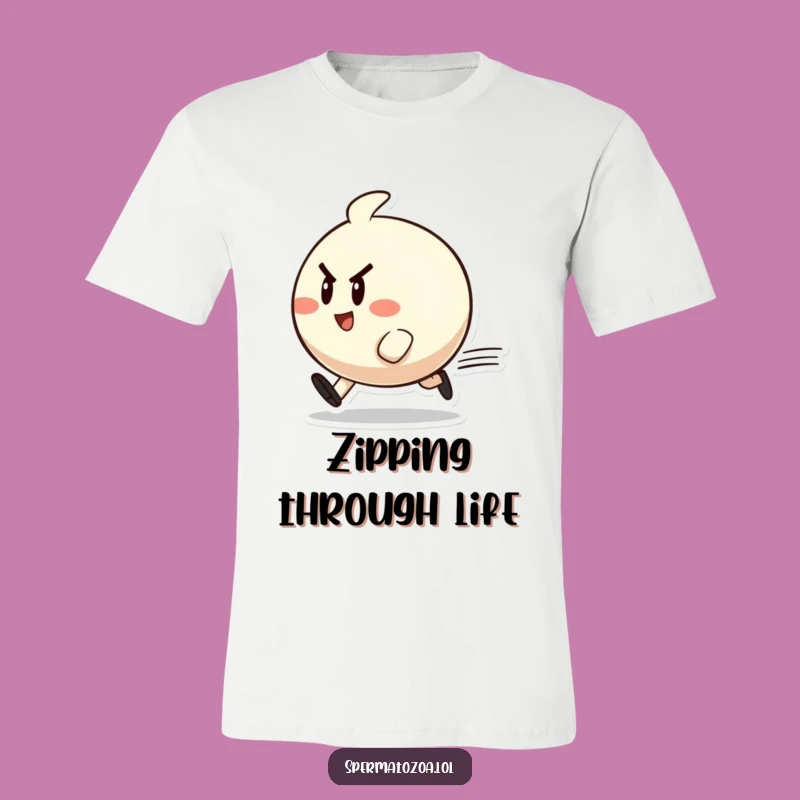 Funny Zippy Character T-Shirt: Wear Your Cheerful Determination in Style