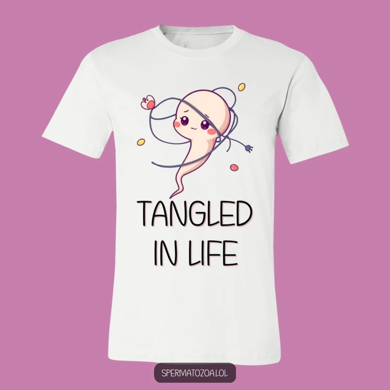 Funny Tangled Sperm T-Shirt - Life May Be Complicated, But Your Style Isn't!