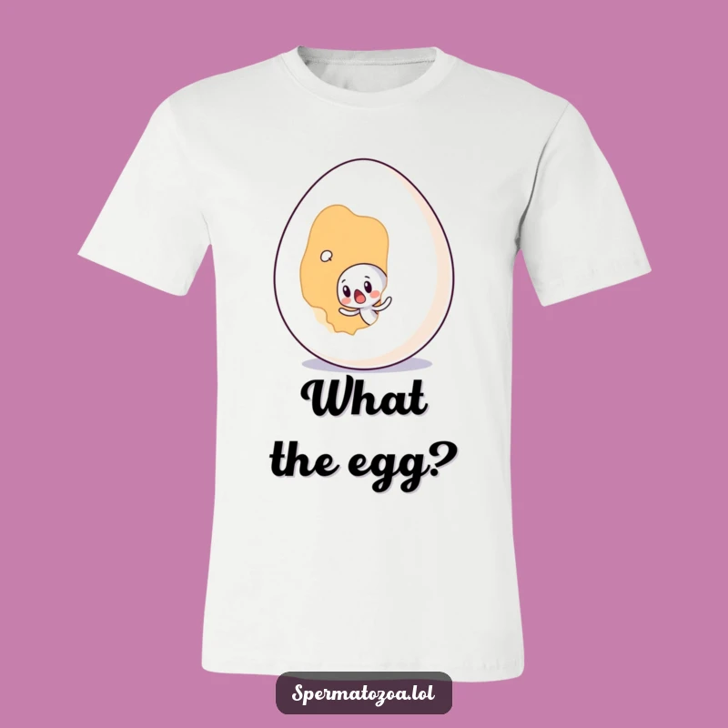 Funny Sperm Egg Surprise T-Shirt - Shocked Character Apparel Gift