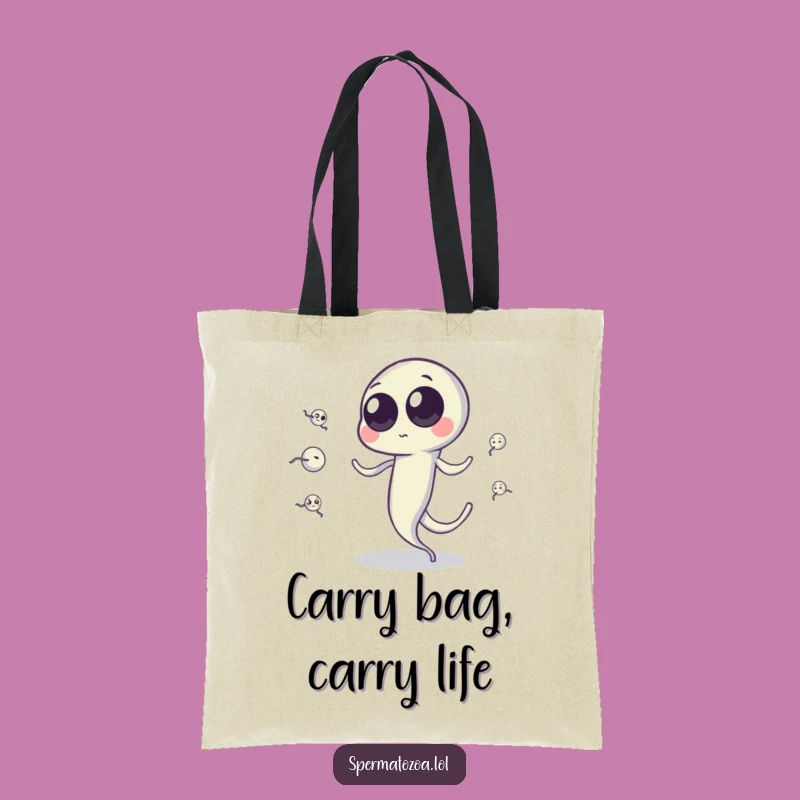 Funny Sperm Cell Juggling Tote Bag: Carry Your Laughs And Logic!