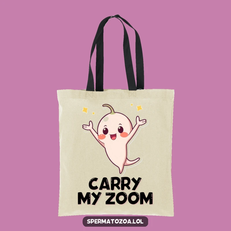 Funny Sperm Flip Tote Bag: Carry Your Essentials with Playful Fertility Humor