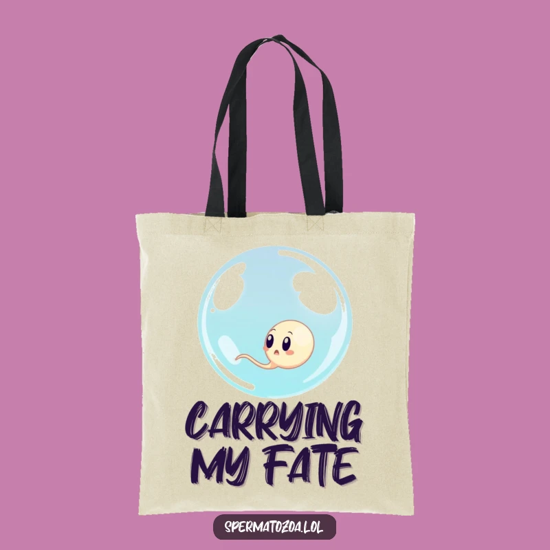 Funny Surprised Sperm Bubble Tote Bag: Hilarious Cell Carry-all, Unique Funny Gift