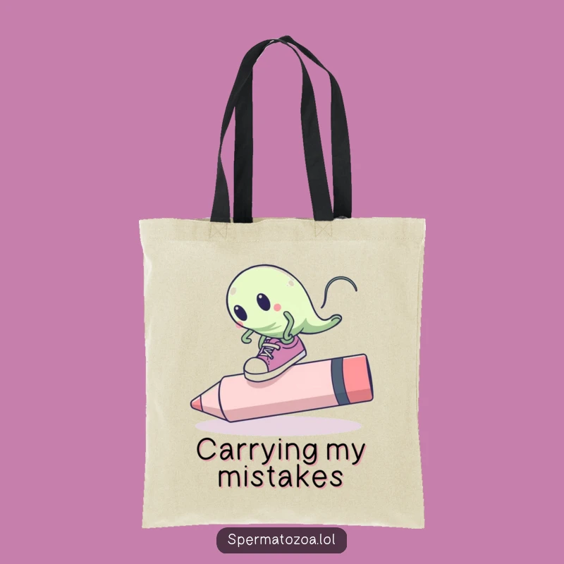 Funny Sperm Cell Tripping Tote Bag: Carry Your Laughs And Missteps!