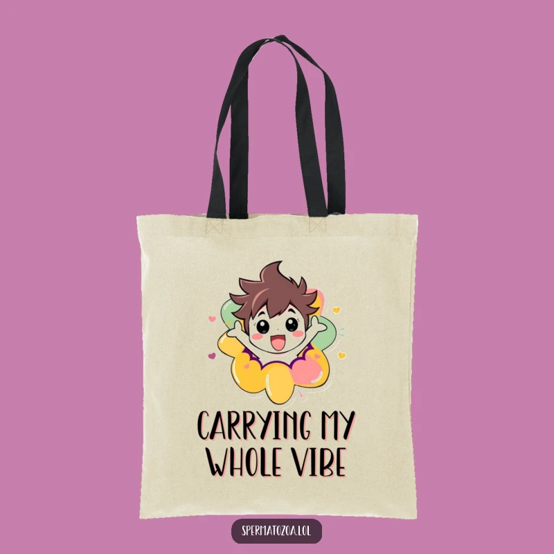 Funny Abstract Burst Tote Bag: Carry Your Excitement, Whimsical Gift for All