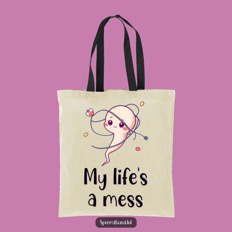 Funny Tangled Sperm Tote Bag - Carry Your Burdens with a Laugh!